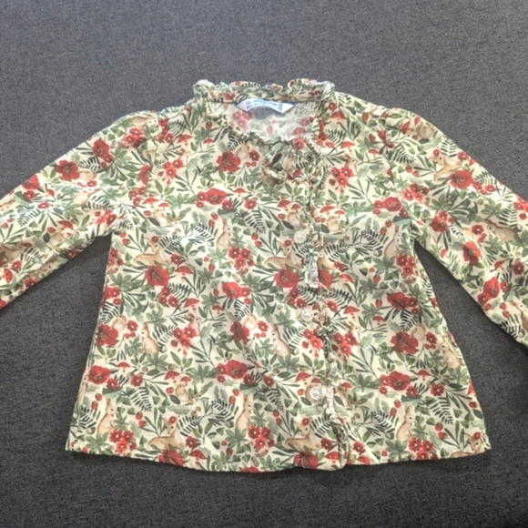 Mayoral Other - Mayoral Floral Wildlife Ruffle Top